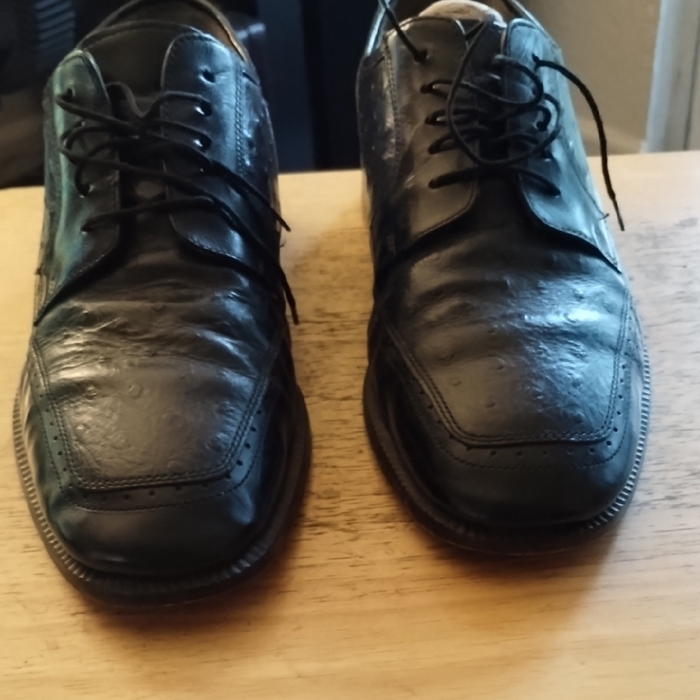 Classic Black Leather Derby Shoes